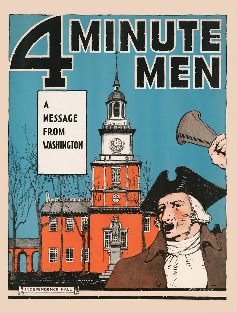 4 Minute Men A Message From Washington Wall Art by Horace Devitt Welsh - High-Resolution Digital Print