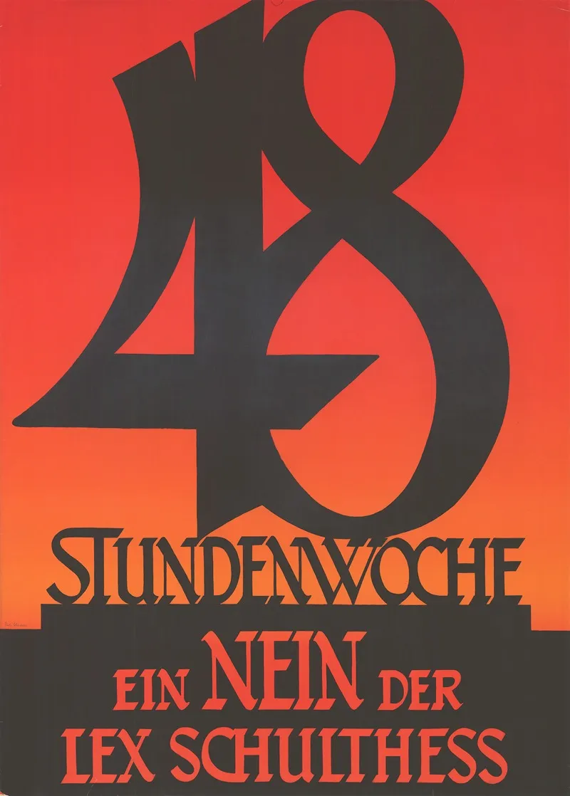 48 Stundenwoche Ein Nein Der Lex Schulthess Wall Art by Robert Stöcklin - High-Resolution Digital Print