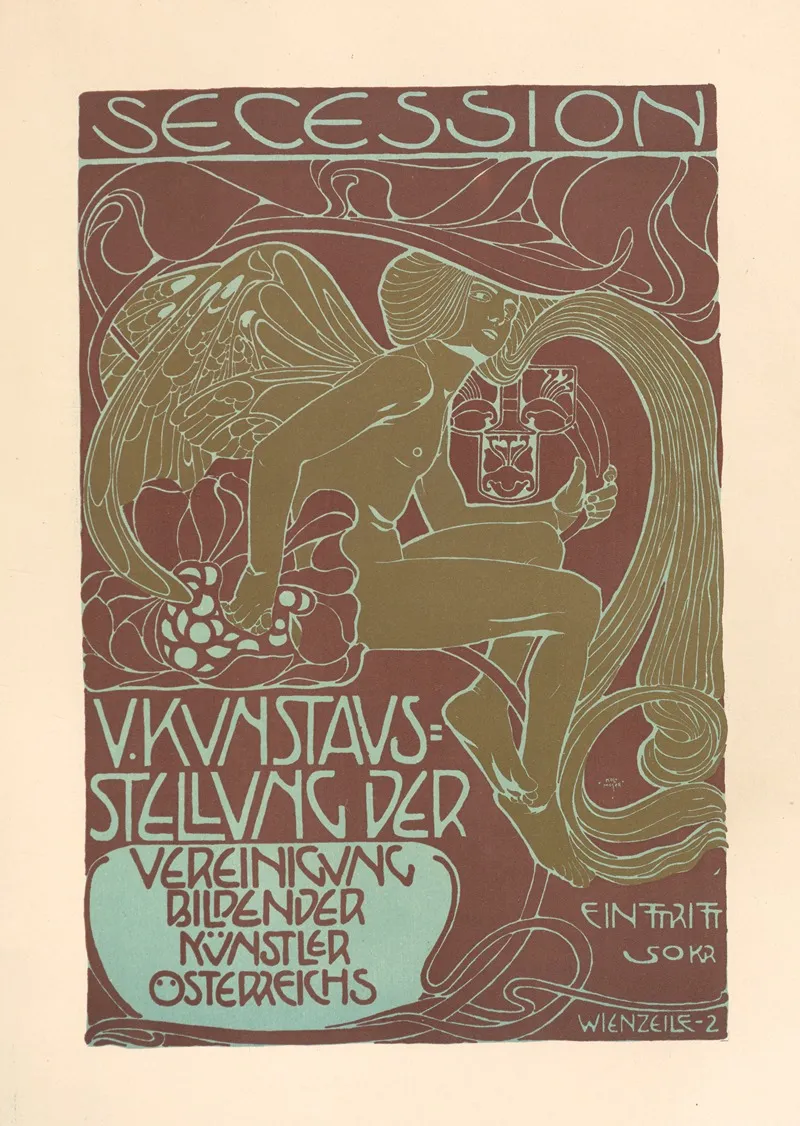 5 Kunstausstellung Der Vereinigung Bildender Kunstler Osterreichs Secession Wall Art by Koloman Moser - High-Resolution Digital Print