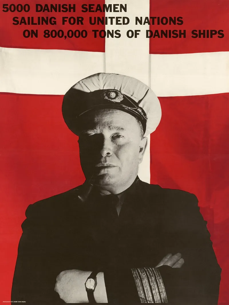 5000 Danish Seamen Sailing For United Nations On 800000 Tons Of Danish Ships Wall Art by Louise Dahl-Wolfe - High-Resolution Digital Print