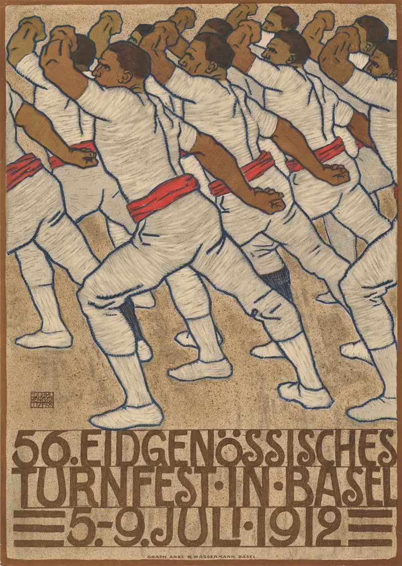 56 Eidgenossisches Turnfest In Basel 5 9 Juli 1912 Wall Art by Eduard Renggli - High-Resolution Digital Print