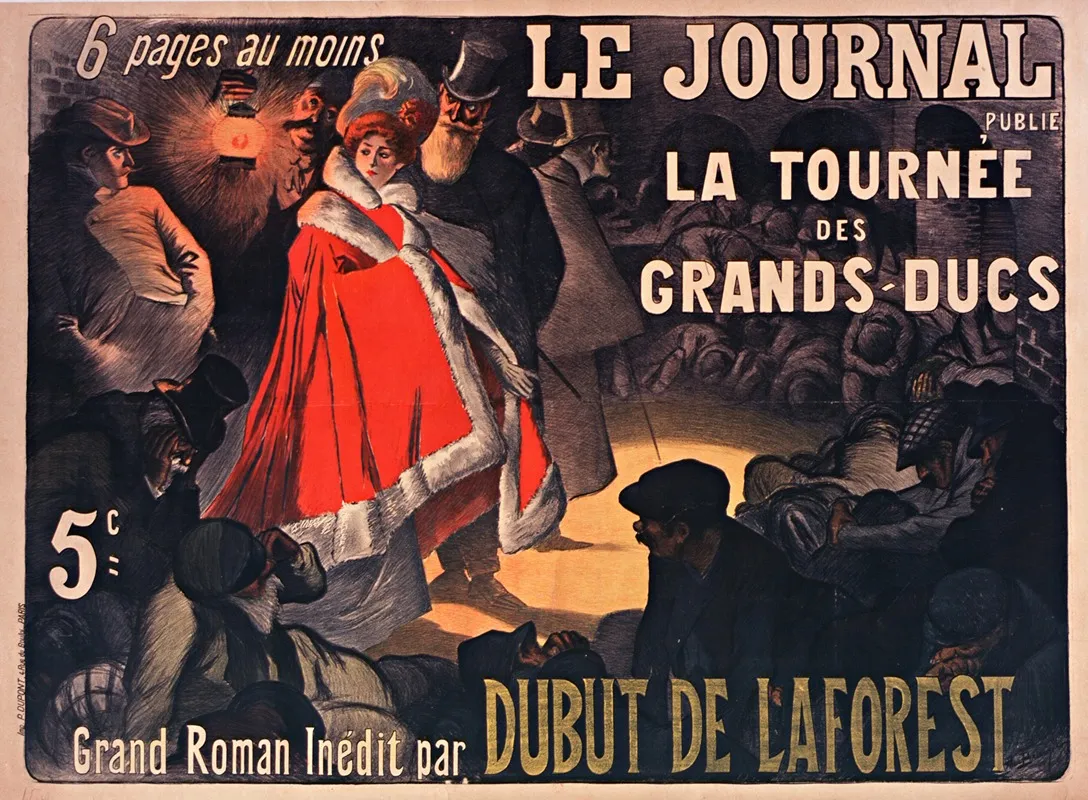 6 Six Pages Au Moins Le Journal Publie La Tournee Des Grands Ducs Grand Roman Wall Art by Paul Balluriau - High-Resolution Digital Print