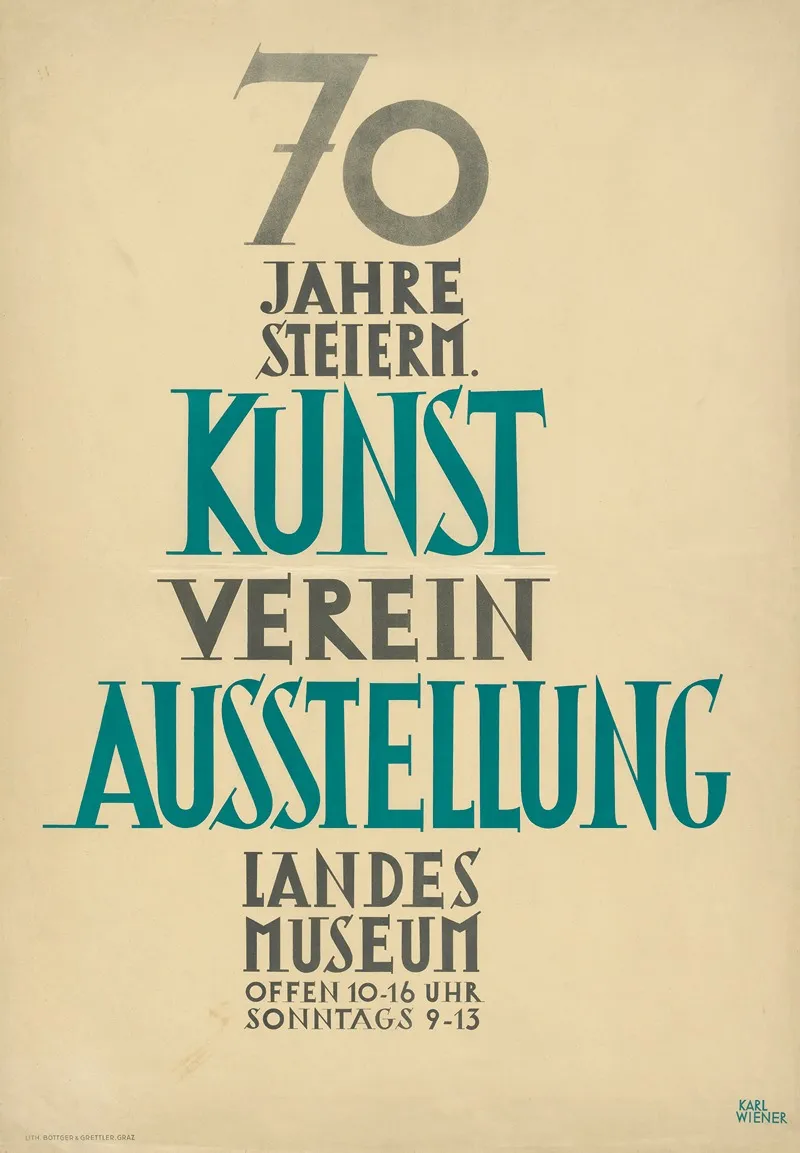 70 Jahre 7 Steierm Kuns Verein Ausstellung Landes Museum Offen 10 16 Uhr Sonntags 9 13
