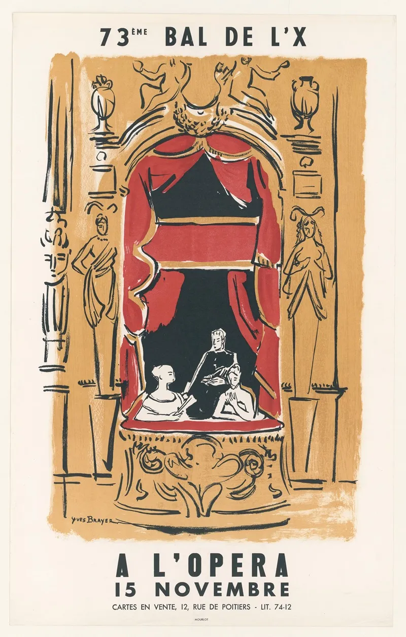 73e Bal De Lx A Lopera 15 Novembre 1962 Wall Art by Yves Brayer - High-Resolution Digital Print