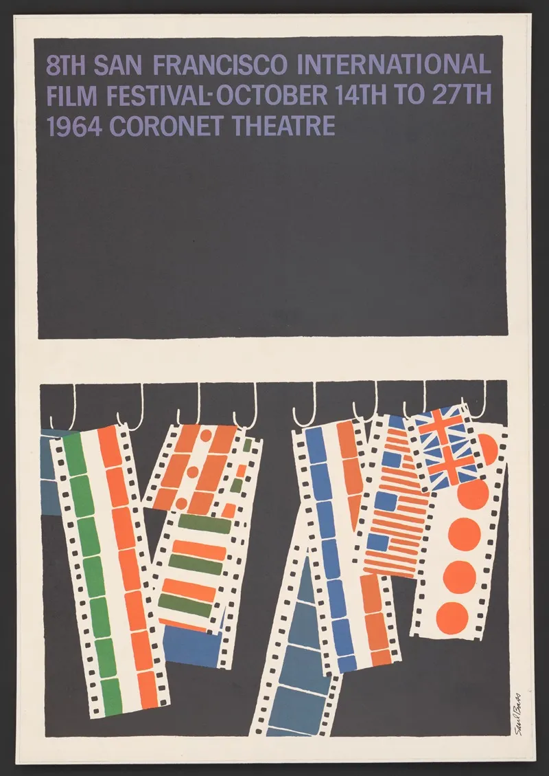 8th San Francisco International Film Festival 2 Wall Art by Saul Bass - High-Resolution Digital Print