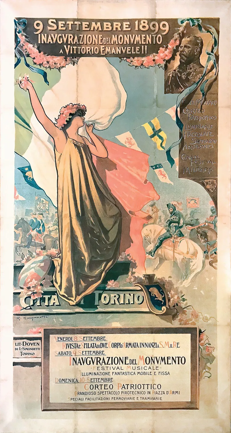 9 Settembre 1899 Inaugurazione Al Monumento Di Vittorio Emanuele Ii Wall Art by Giovanni Battista Carpanetto - High-Resolution Digital Print