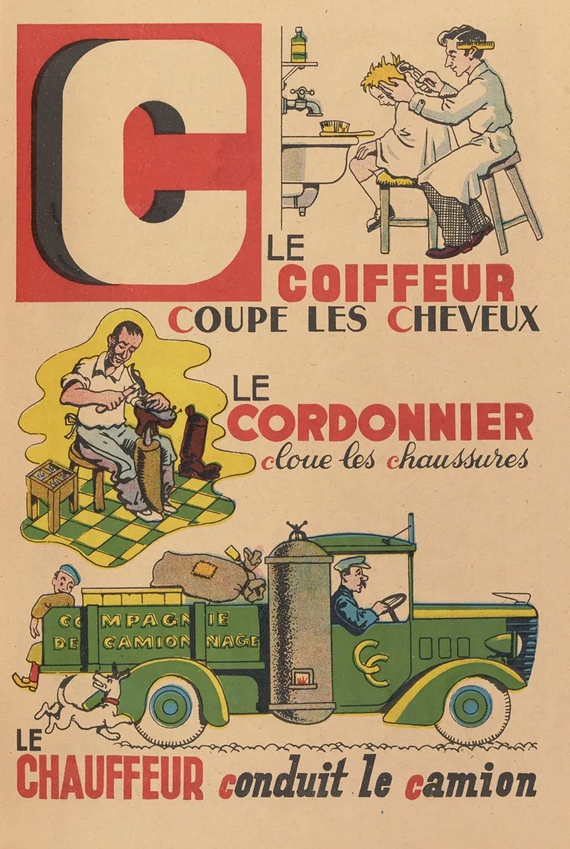 A B C Des Metiers Pl 04 Wall Art by Agence Gutenberg - High-Resolution Digital Print