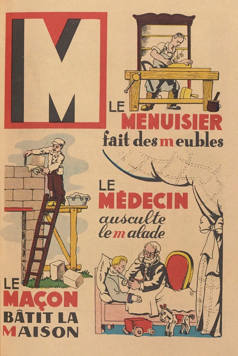 A B C Des Metiers Pl 14 Wall Art by Agence Gutenberg - High-Resolution Digital Print