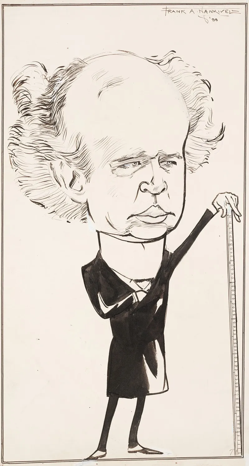 A Balding Man Holds A Tape Measure