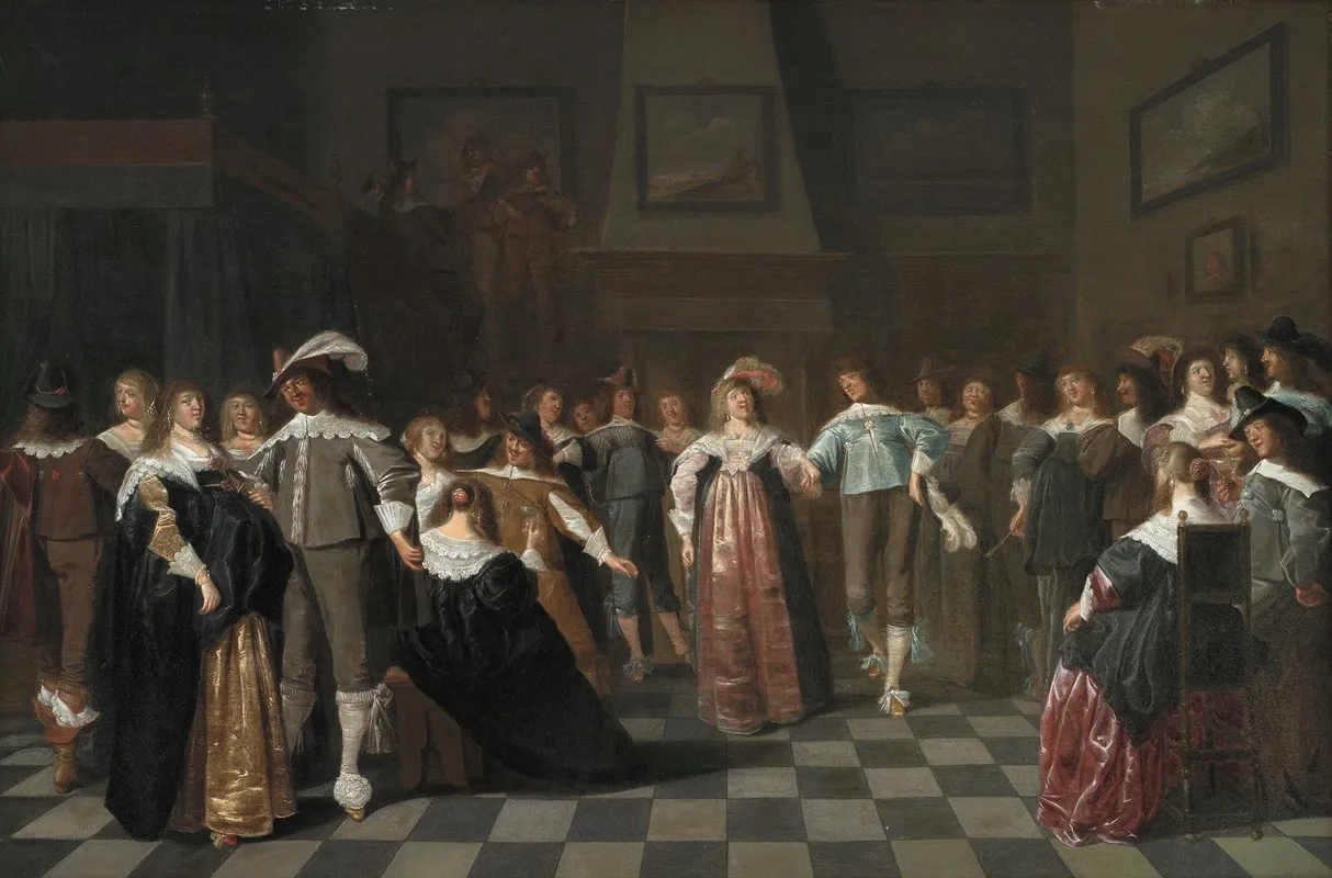 A Ball Wall Art by Dirck Hals - High-Resolution Digital Print