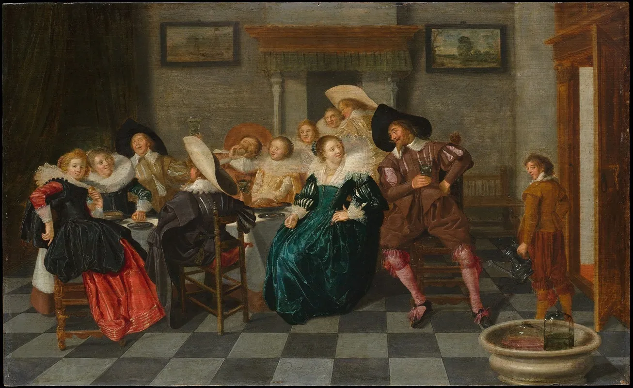 A Banquet Wall Art by Dirck Hals - High-Resolution Digital Print