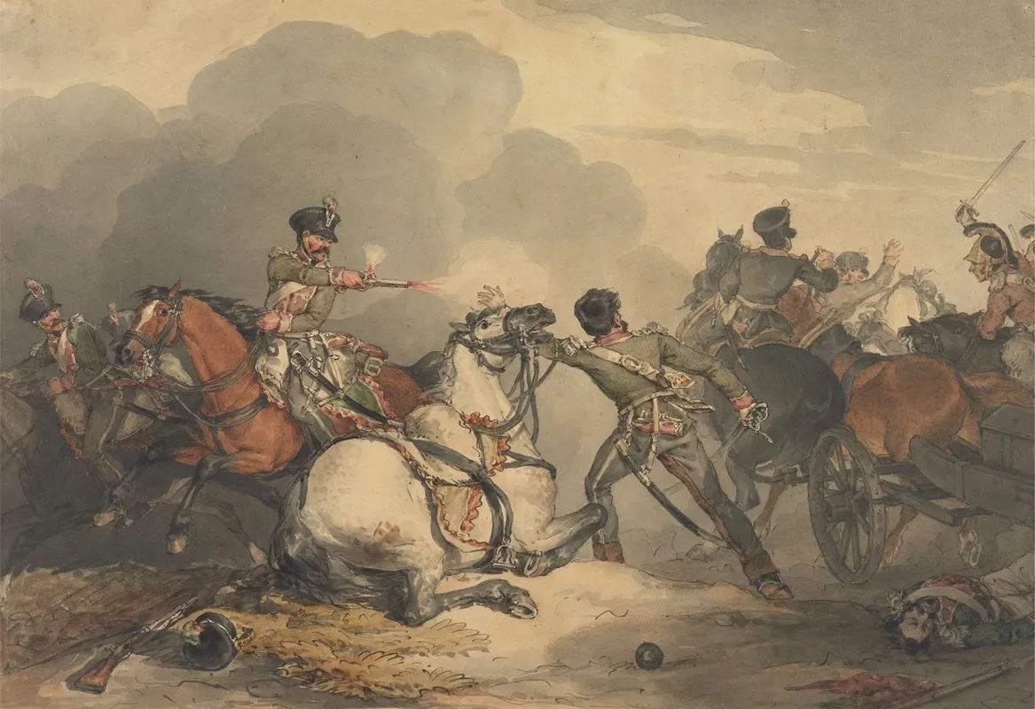A Battle Scene 6 Wall Art by John Augustus Atkinson - High-Resolution Digital Print