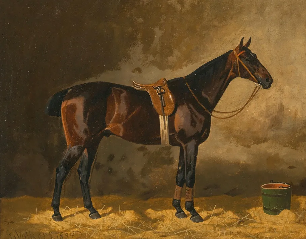 A Bay Horse In A Stable 2