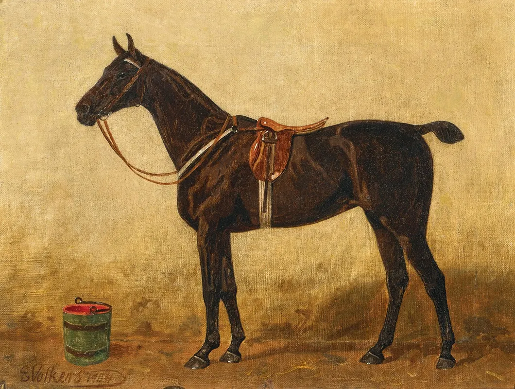 A Bay Horse In A Stable 3