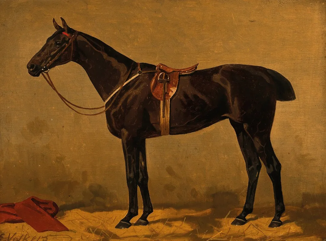 A Bay Horse In A Stable