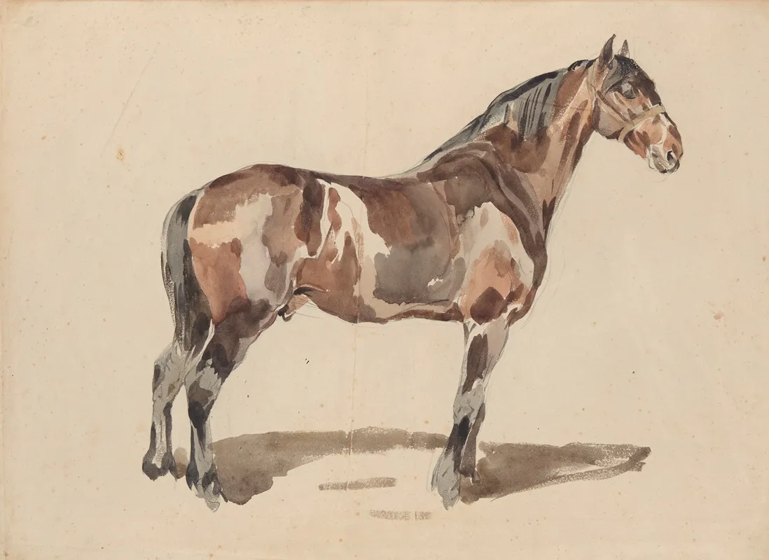 A Bay Horse Is In The Bridle Wall Art by Piotr Michałowski - High-Resolution Digital Print