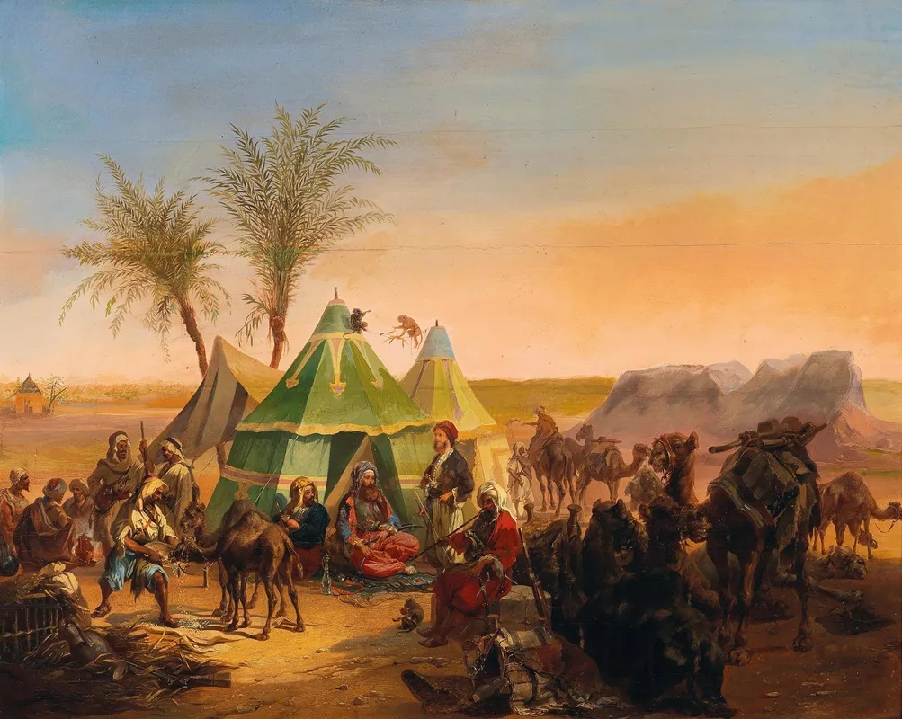 A Bedouin Encampment 2 Wall Art by Joseph Heicke - High-Resolution Digital Print
