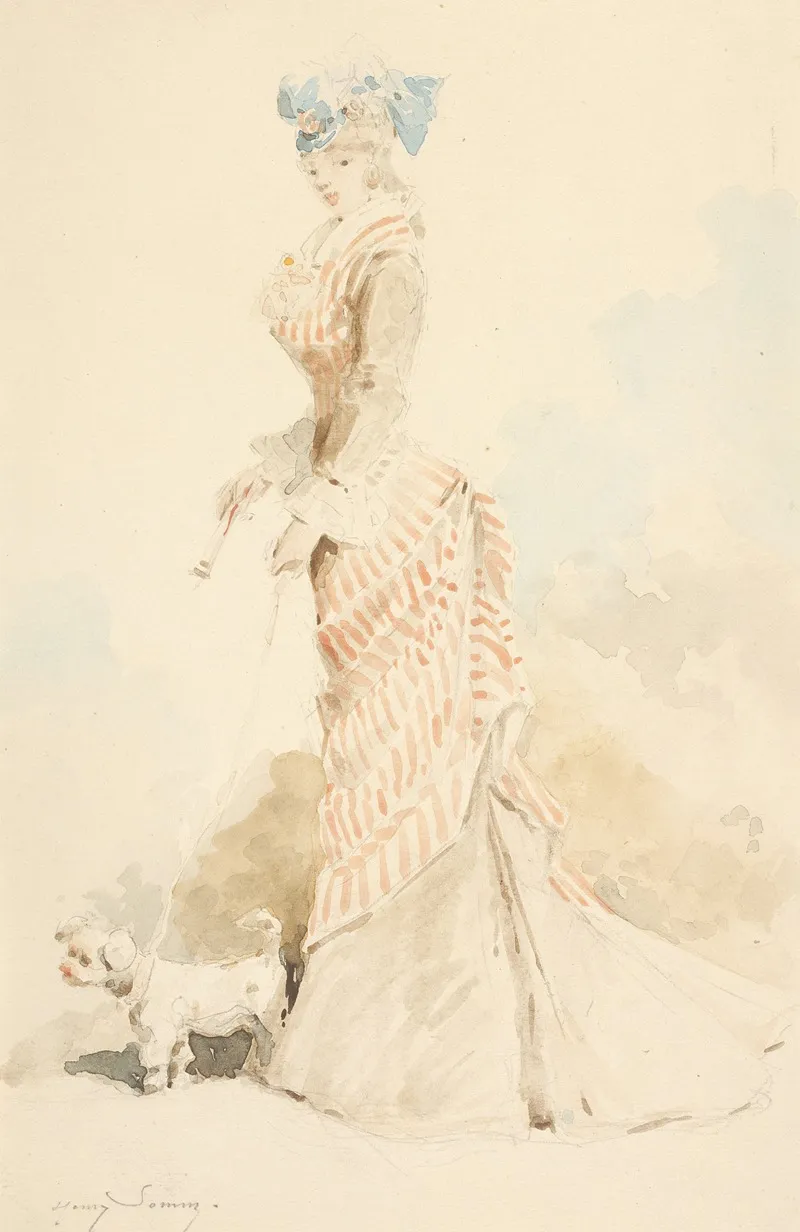 A Belle Of The Seventies Wall Art by Henri Somm - High-Resolution Digital Print