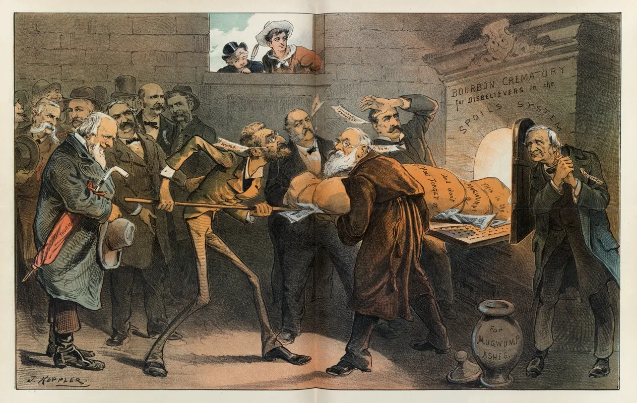 A Bogus Cremation For The Benefit Of The Life Long Democrats Wall Art by Joseph Ferdinand Keppler - High-Resolution Digital Print