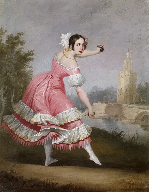 A Bolero Dancer Wall Art by Antonio Cabral Bejarano - High-Resolution Digital Print