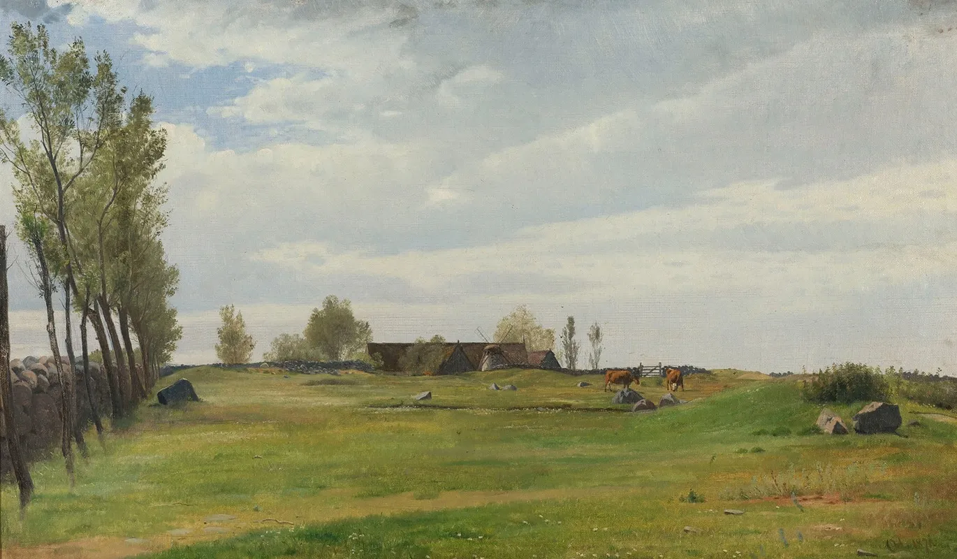 A Bornholmish Paddock Wall Art by Otto Haslund - High-Resolution Digital Print