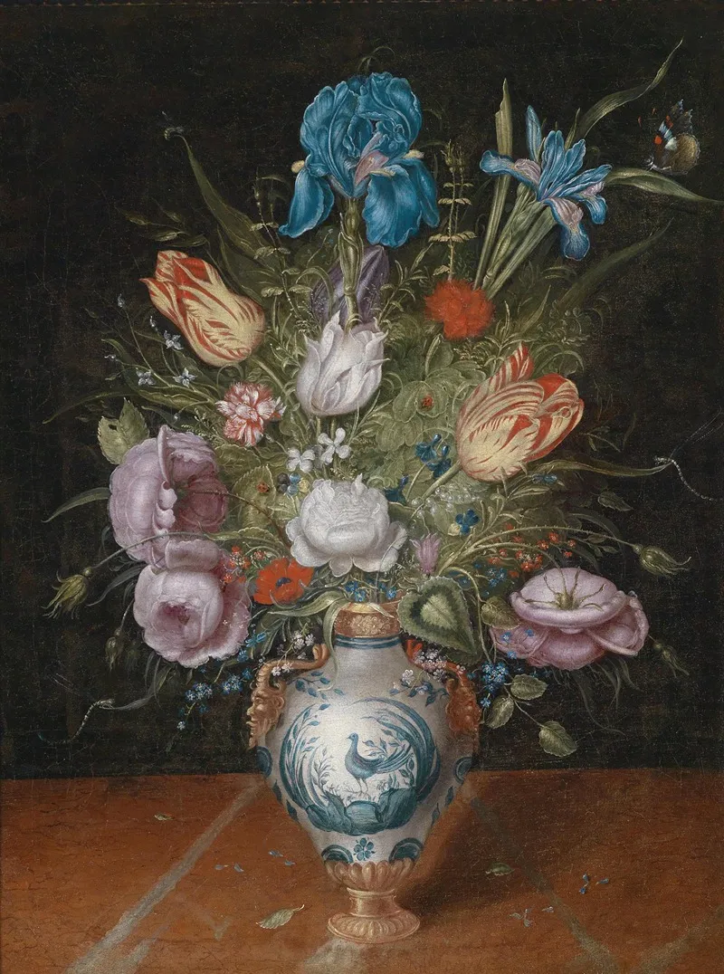 A Bouquet Of Flowers With Tulips Wall Art by Peter Binoit - High-Resolution Digital Print