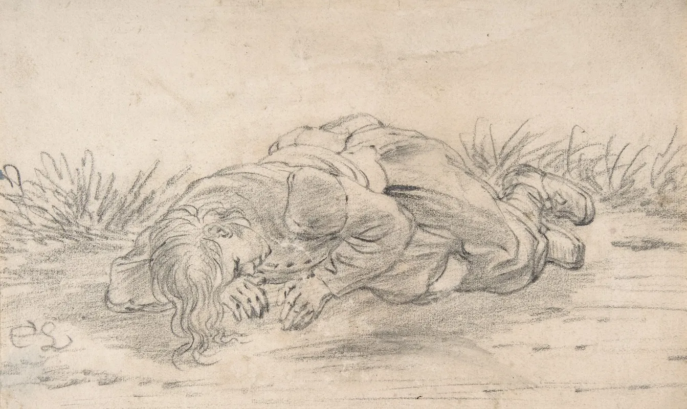 A Boy Sleeping In The Outdoors