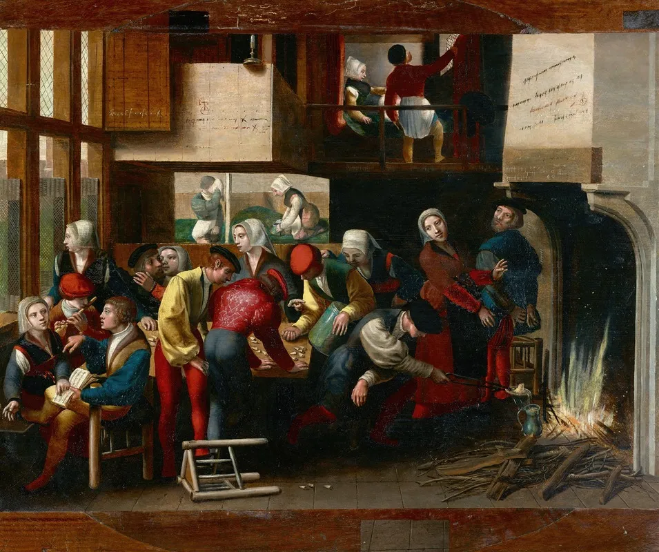 A Brothel Scene Wall Art by The Brunswick Monogrammist - High-Resolution Digital Print