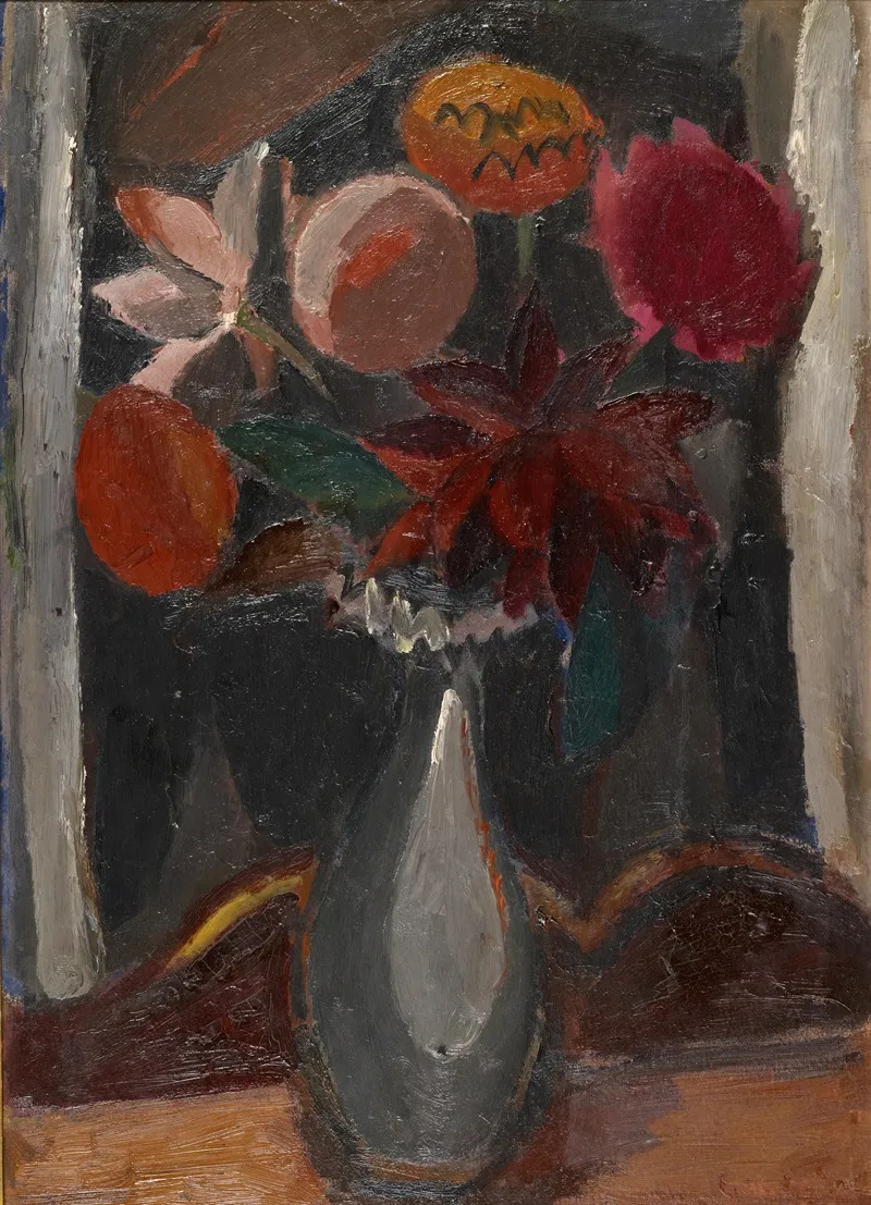 A Bunch Of Dark Flowers Wall Art by Gustave De Smet - High-Resolution Digital Print