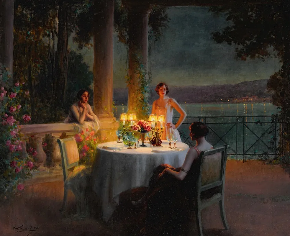 A Candlelit Dinner Wall Art by Delphin Enjolras - High-Resolution Digital Print