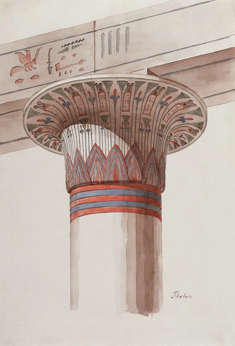 A Capital From Thebes Wall Art by Friedrich Maximilian Hessemer - High-Resolution Digital Print