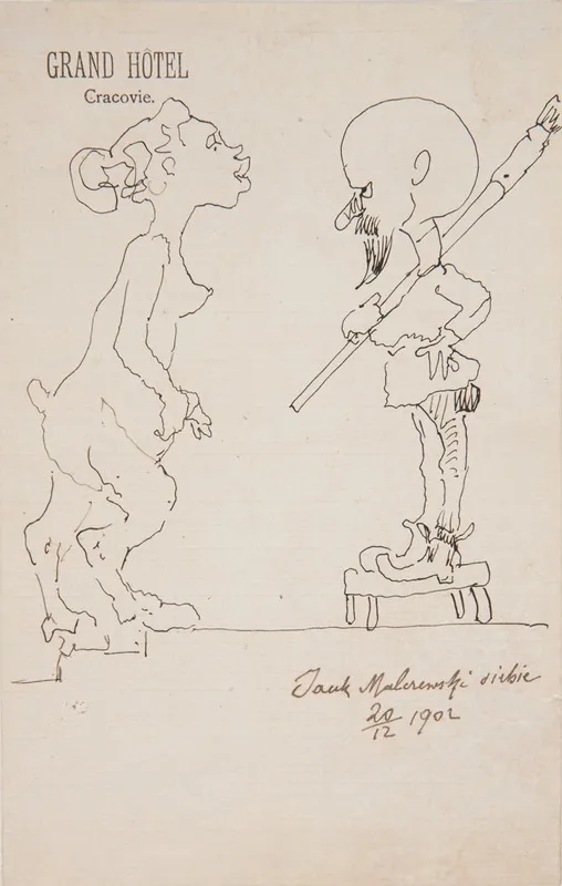 A Caricature Of Jacek Malczewski With A Fauna