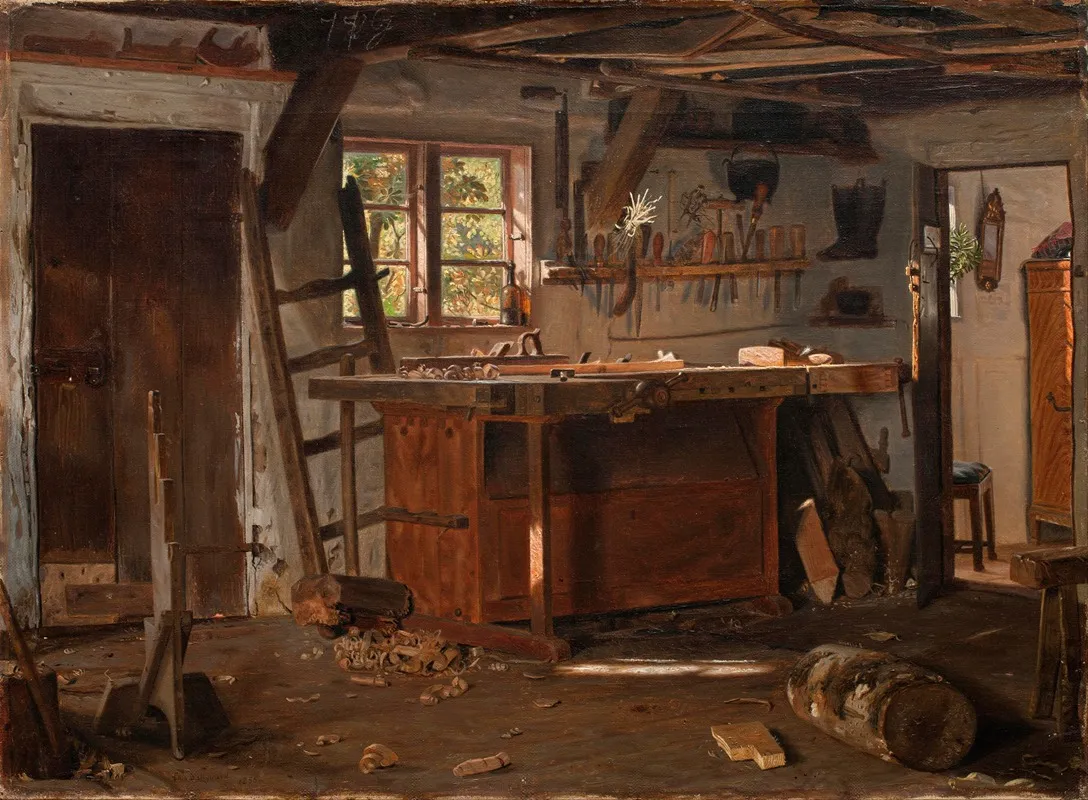 A Carpenters Workshop 2 Wall Art by Christen Dalsgaard - High-Resolution Digital Print