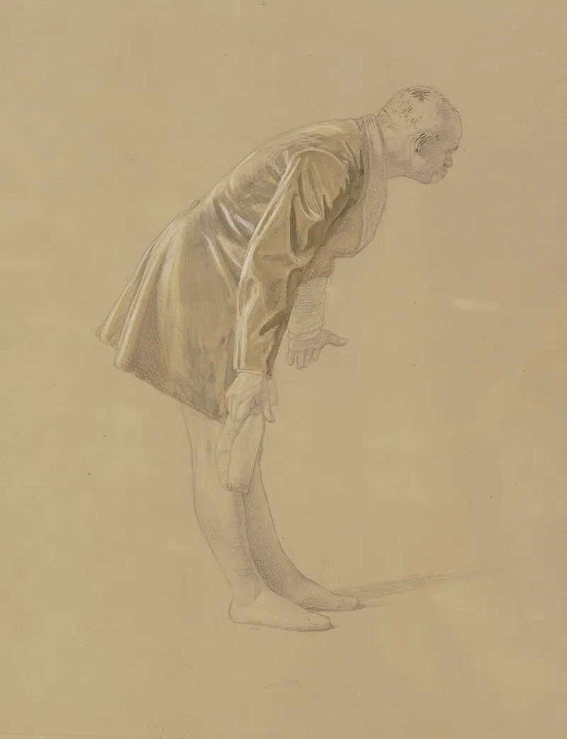 A Cavalier Bowing Wall Art by Josef Ferdinand Becker - High-Resolution Digital Print