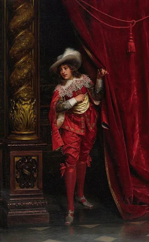 A Cavalier In Red Wall Art by Frédéric Soulacroix - High-Resolution Digital Print