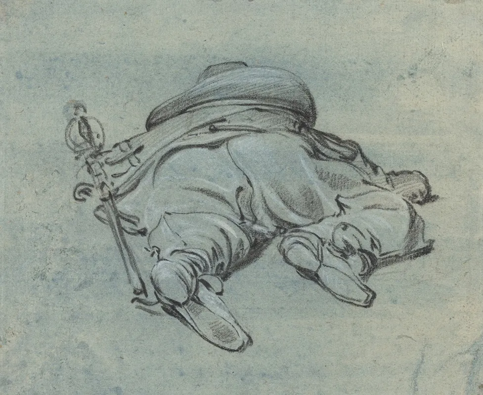 A Cavalier Lying On The Ground