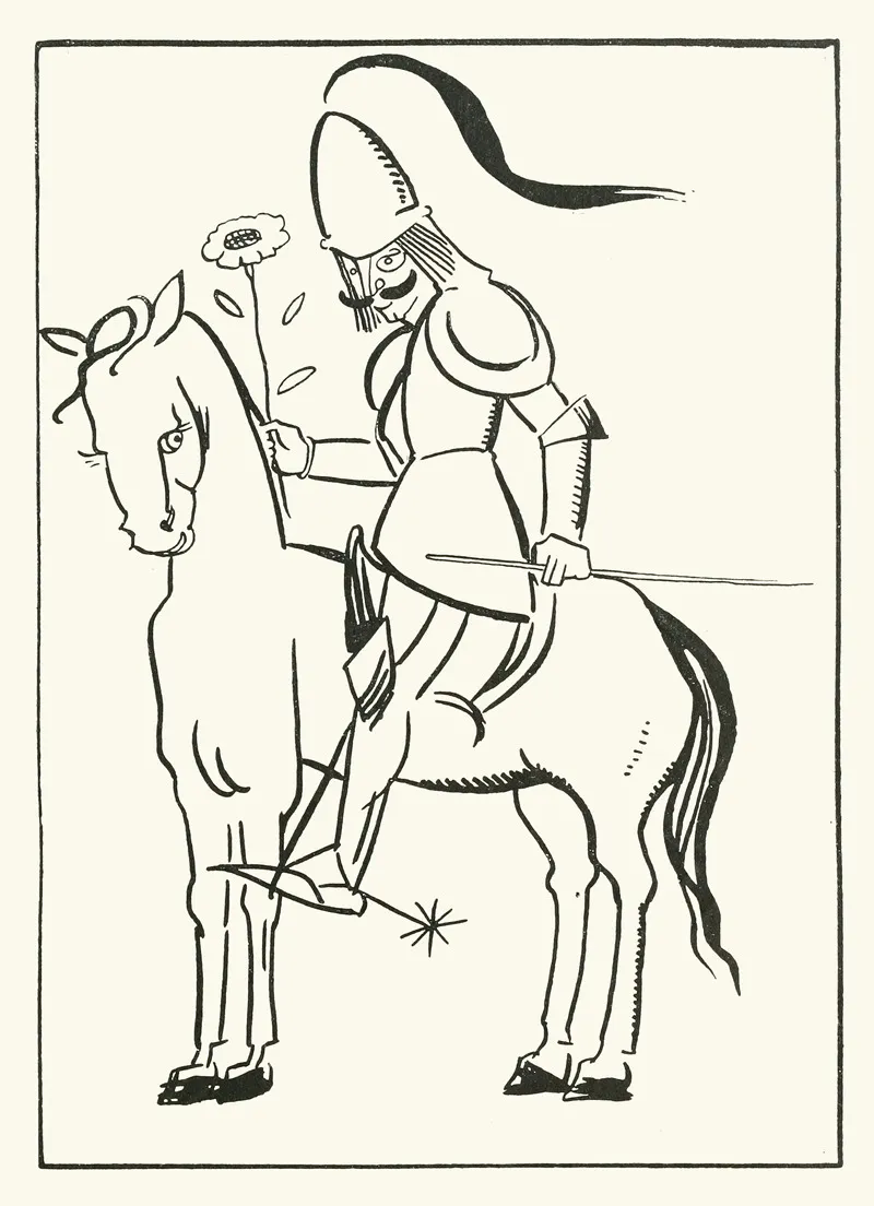 A Cavalier Mounted On A Large Steed