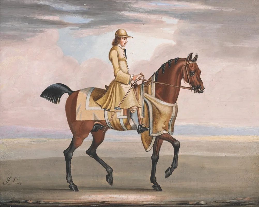 A Chestnut Horse At Exercise