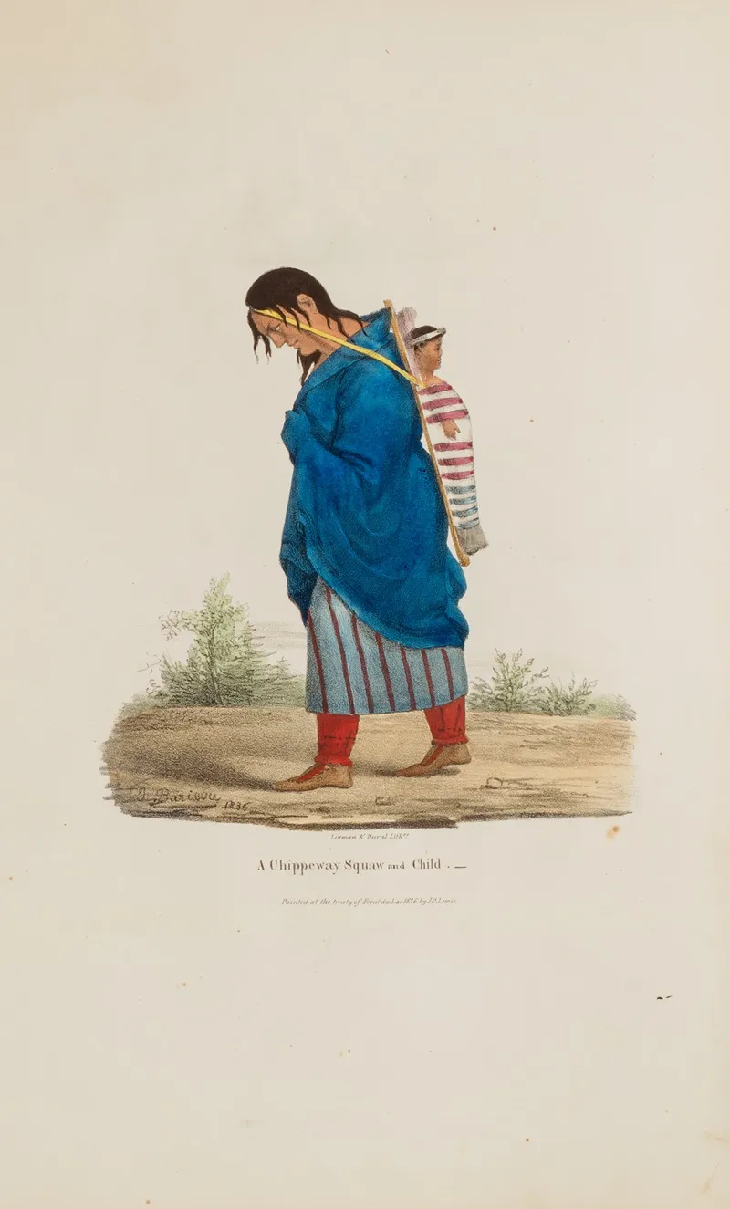 A Chippeway Woman And Child