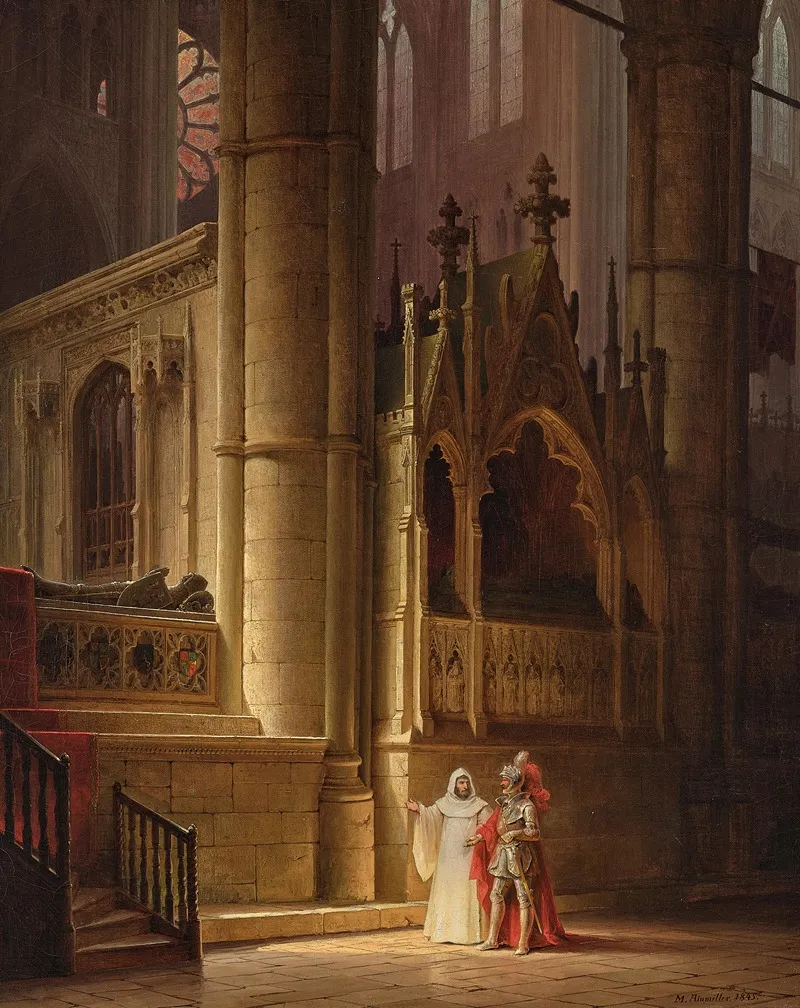 A Church Interior Wall Art by Max Emanuel Ainmiller - High-Resolution Digital Print