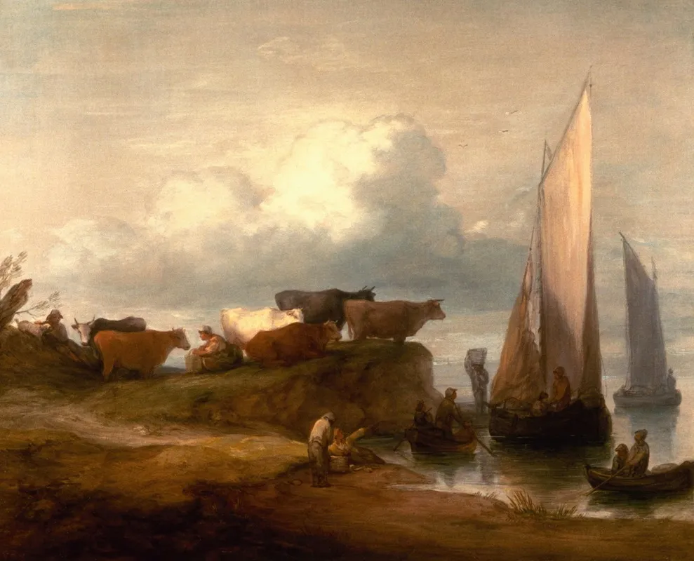 A Coastal Landscape 5 Wall Art by Thomas Gainsborough - High-Resolution Digital Print