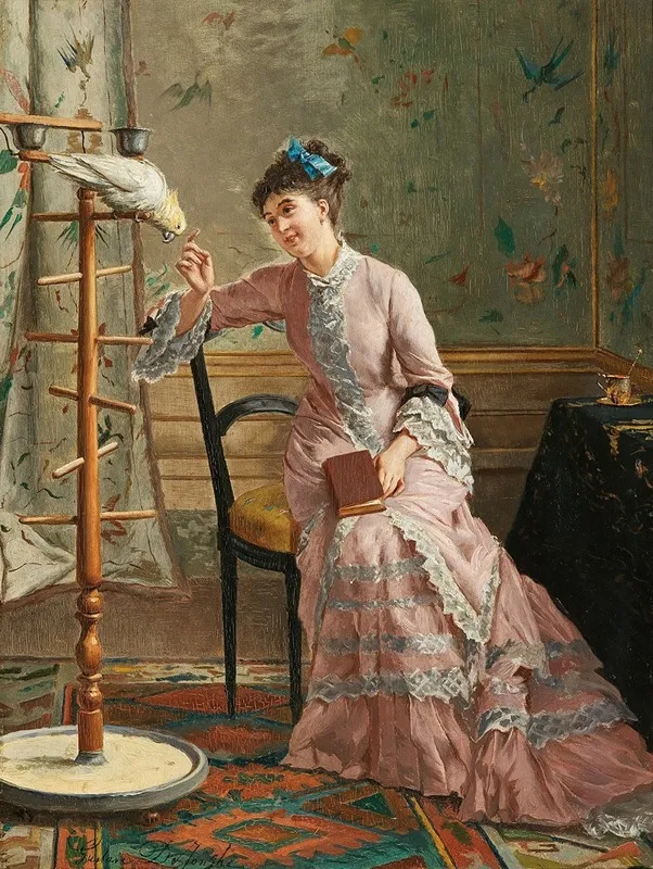 A Cockatoo Wall Art by Gustave Léonard de Jonghe - High-Resolution Digital Print