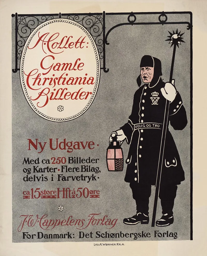 A Collett Gamle Christiania Billeder Wall Art by A. Wørner lito - High-Resolution Digital Print