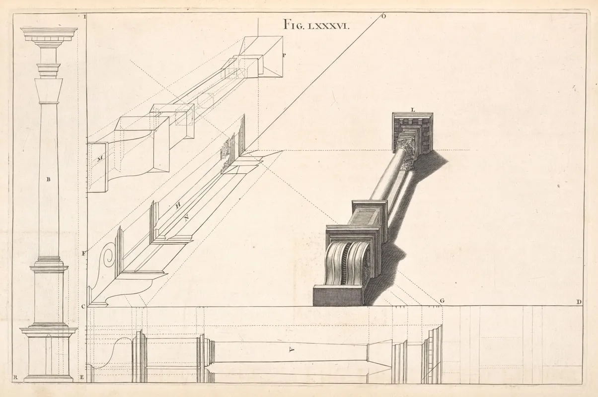 A Column In Horizontal Perspective Wall Art by Andrea Pozzo - High-Resolution Digital Print