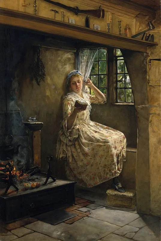 A Cosey Corner Wall Art by Frank Millet - High-Resolution Digital Print
