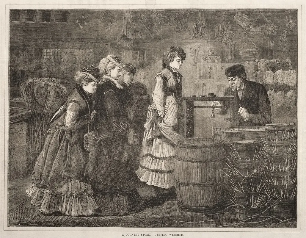 A Country Store Getting Weighed Wall Art by Winslow Homer - High-Resolution Digital Print