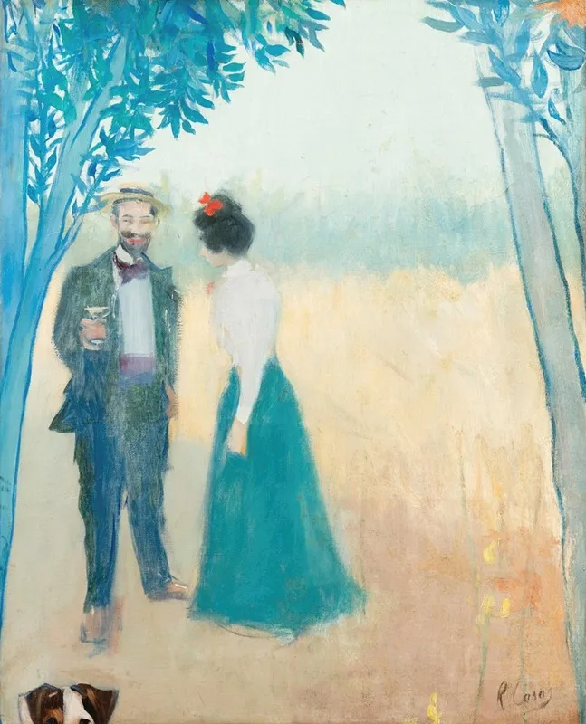 A Couple 4 Wall Art by Ramón Casas - Canvas Print
