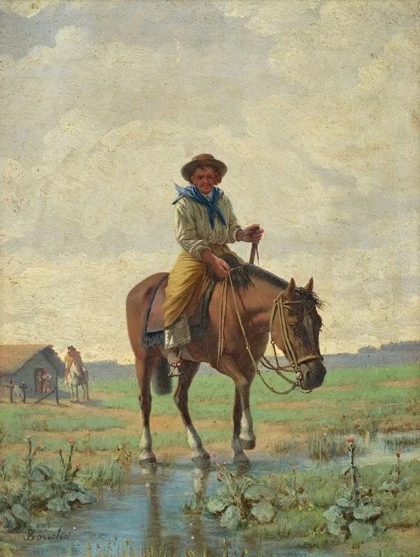 A Cowboy Wall Art by José Bouchet - High-Resolution Digital Print