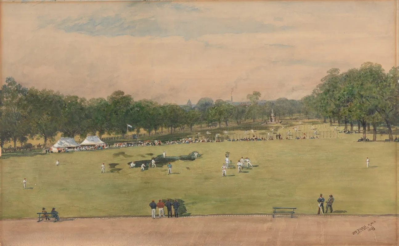 A Cricket Match Of The Royal Marine Artillery London