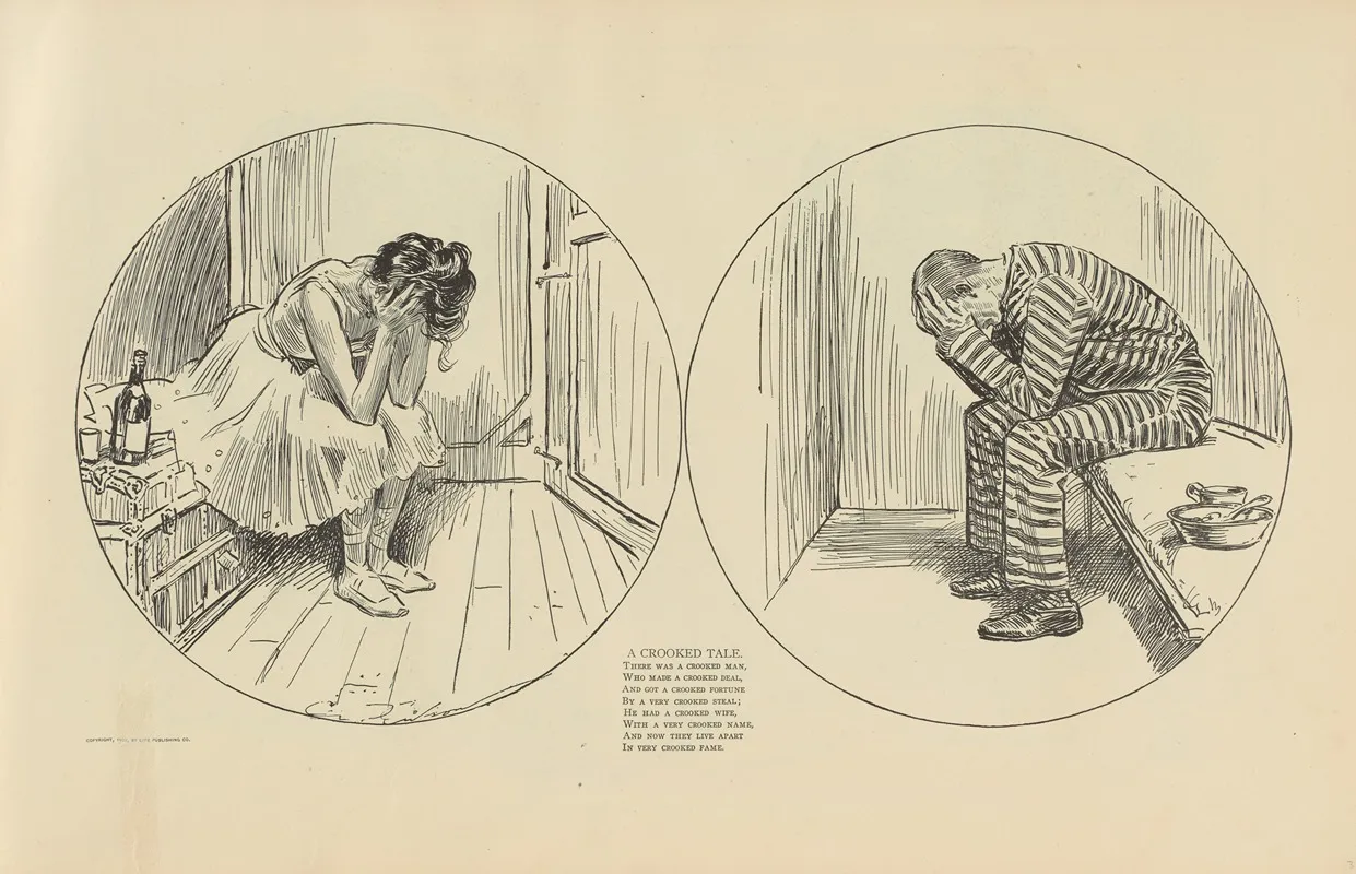 A Crooked Tale Wall Art by Charles Dana Gibson - High-Resolution Digital Print